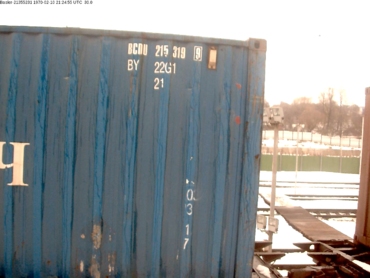 Пример успешно распознанного горизонтального номера контейнера для сухих грузов (боковой номер)